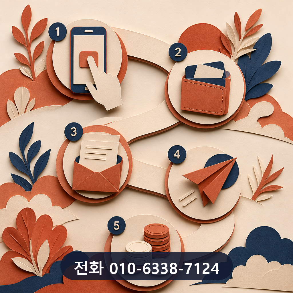 카드 잔여 현금화 진행 절차 이미지